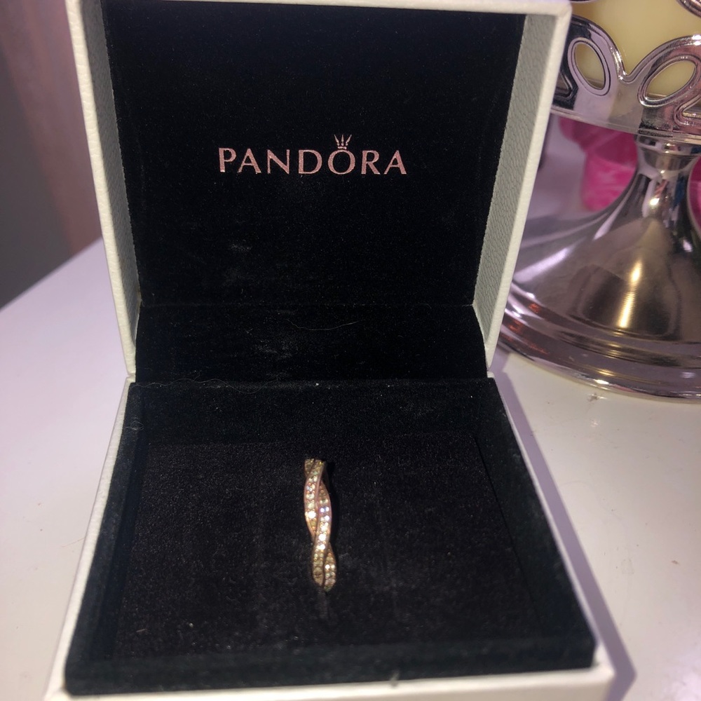 Pandora Twist of Fate Ring Rose Gold